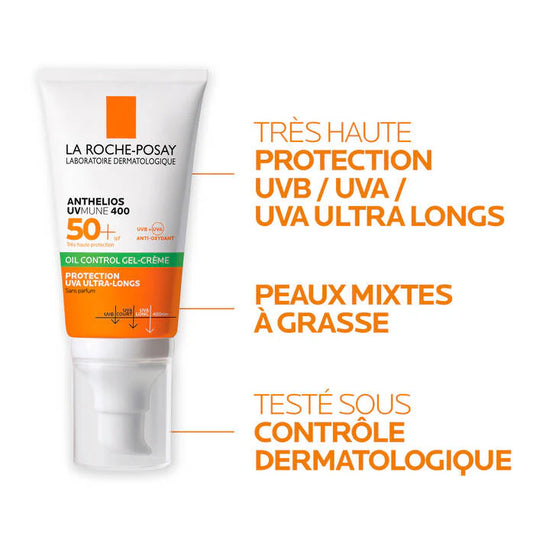 LA ROCHE-POSAY CRÈME SOLAIRE"ANTHELIOS OIL CONTROL SPF50+" 50ML