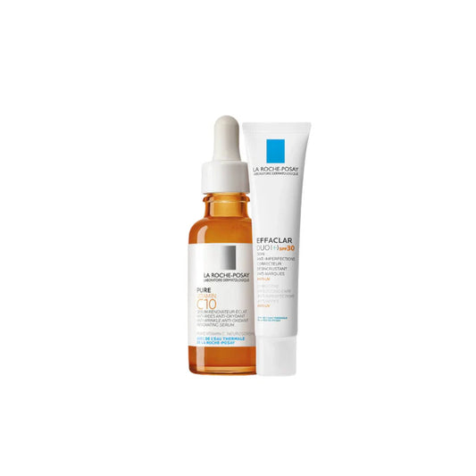 ROUTINE DUO EFFACLAR ÉCLAT ANTI-MARQUES SÉRUM VIT C X DUO+ BY LA ROCHE-POSAY